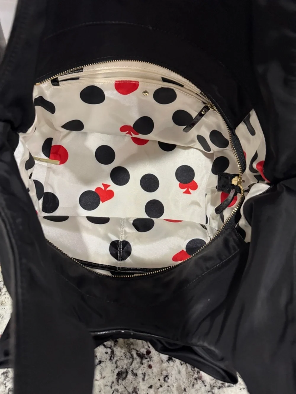 KATE SPADE- Elegant Black Bow Tote Bag - Picture 3 of 4